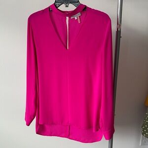 1. State Vibrant Pink V-Neck Blouse